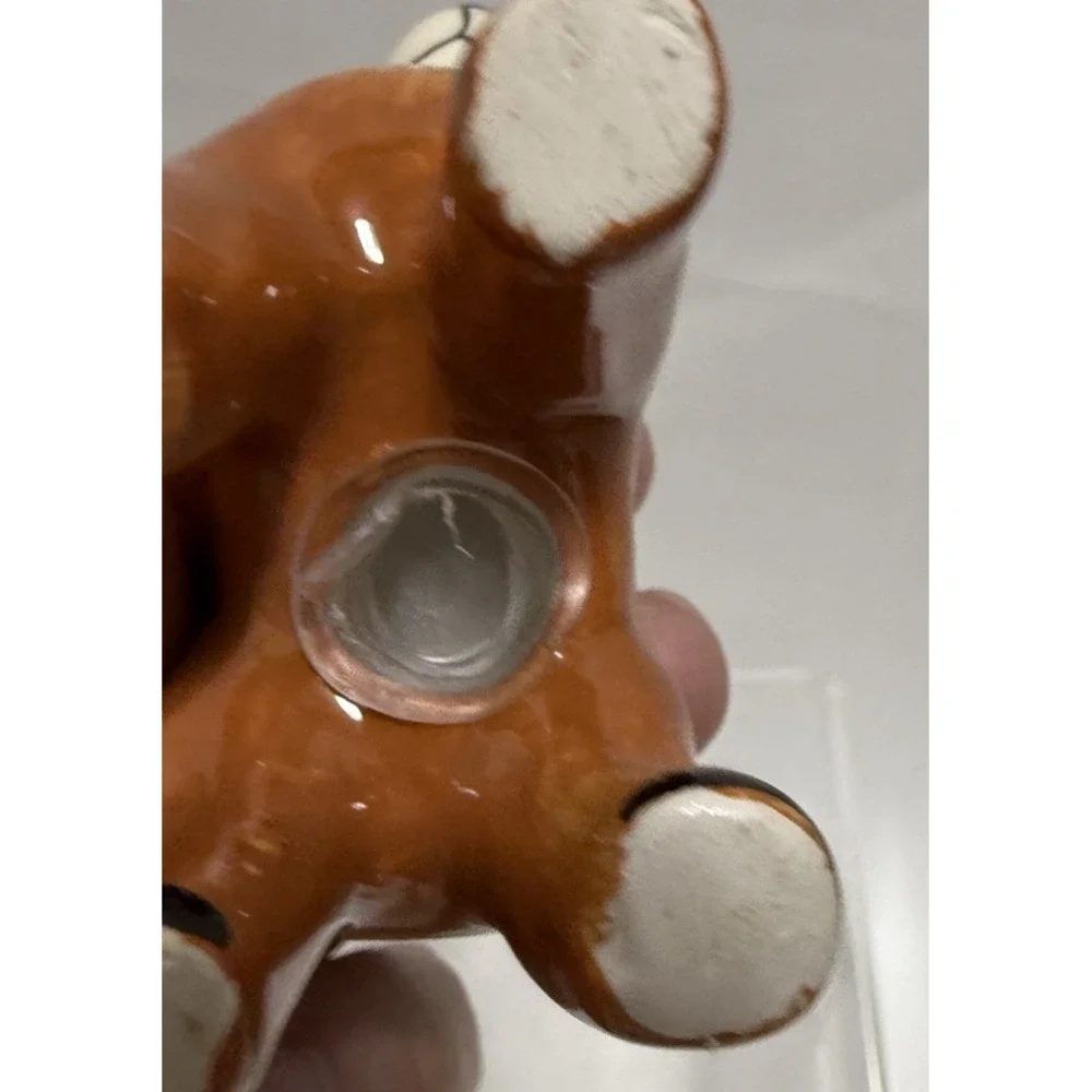 Vintage Christmas Snowman Reindeer Salt Pepper Shakers Ceramic Holiday Set
